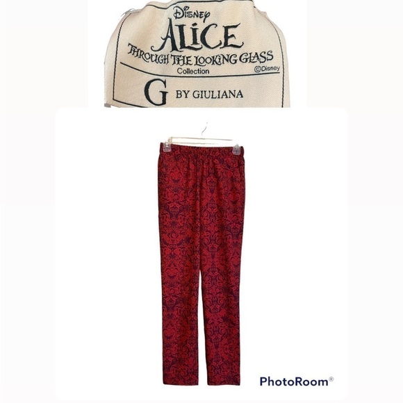 Disney Alice Through The Looking Glass By G | Womens Red Pants | Size 4 - Picture 1 of 9